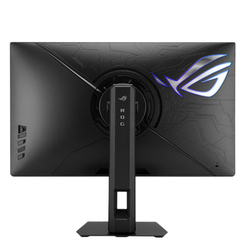 Kryoshift ASUS ROG STRIX XG27UCGR 27-inch 4K gaming monitor back view with illuminated logo and ergonomic stand