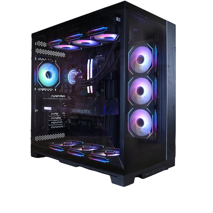 KryoShift AMD Ryzen 9 9950X3D gaming PC with NVIDIA RTX 5090 graphics in premium RGB showcase case