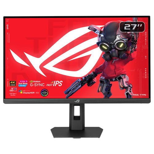 Kryoshift ASUS ROG STRIX XG27UCGR 27-inch 4K Fast IPS gaming monitor with black ergonomic stand