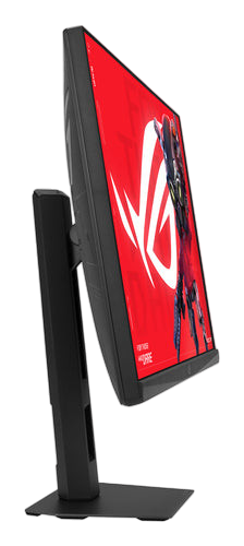 Kryoshift ASUS ROG STRIX XG27UCGR 27-inch 4K gaming monitor in black, side view showing ergonomic stand