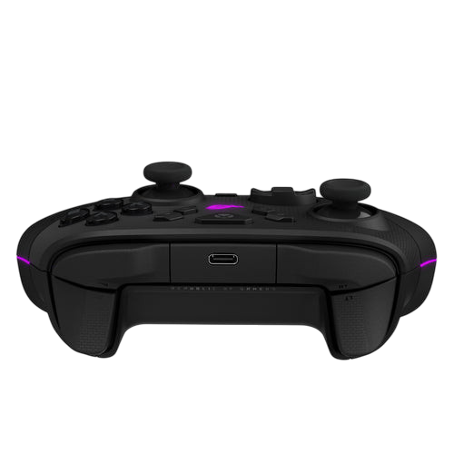 Kryoshift ASUS ROG Raikiri II black wireless gaming controller showing top view with USB-C port and thumbsticks