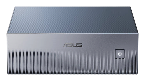 Kryoshift ASUS Ascent GX10 AI workstation in a compact grey metal chassis with vertical ribbed front panel design