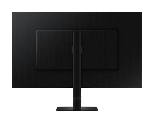 Rear view of the black Kryoshift Samsung ViewFinity S8 32-inch 4K UHD monitor with ergonomic adjustable stand