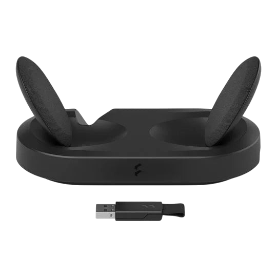 Kryoshift Fractal Design Scape Dark wireless gaming headset charging dock and USB receiver in black