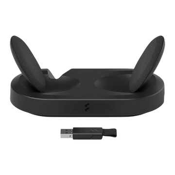 Kryoshift Fractal Design Scape Dark wireless gaming headset charging dock and USB receiver in black