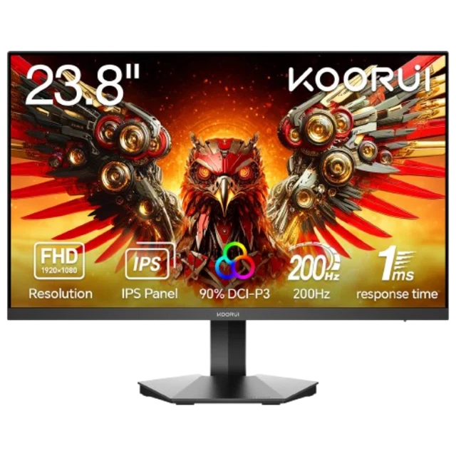 KOORUI G2411P 23.8 Inch 200Hz Gaming Monitor
