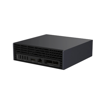 Kryoshift GIGABYTE AI TOP ATOM workstation showing rear connectivity ports including HDMI, LAN, and ConnectX-7