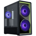 Kryoshift LANCOOL 217 Infinity black PC case with dual front RGB fans and tempered glass side panel