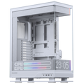 Kryoshift Phanteks Evolv X2 grey and white PC case with integrated DRGB LED matrix display and glass side panel