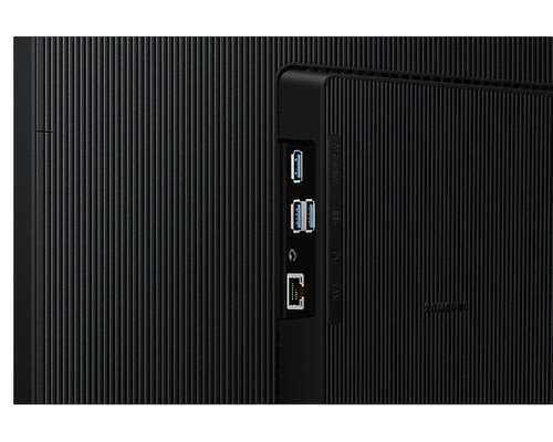 Rear view of the black Samsung ViewFinity S8 monitor showing USB and LAN ports on the Kryoshift product page.