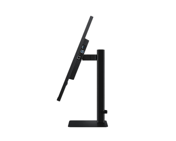 Side view of the black Samsung ViewFinity S8 32-inch 4K UHD monitor with ergonomic stand from Kryoshift