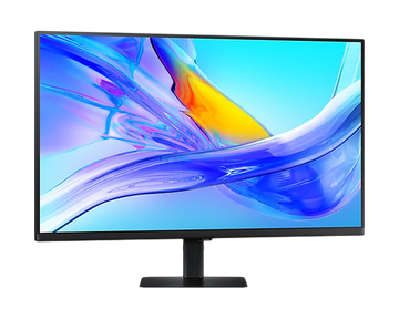 Kryoshift Samsung ViewFinity S8 32-inch 4K UHD gaming monitor with a sleek black frame and vibrant abstract display
