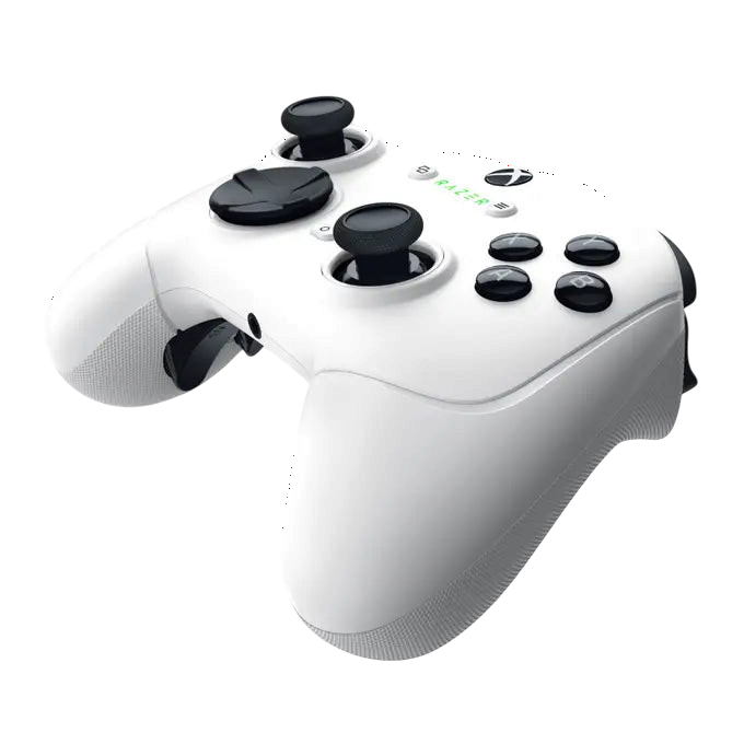 Kryoshift Razer Wolverine V3 Pro white competitive gaming controller with black buttons and ergonomic design